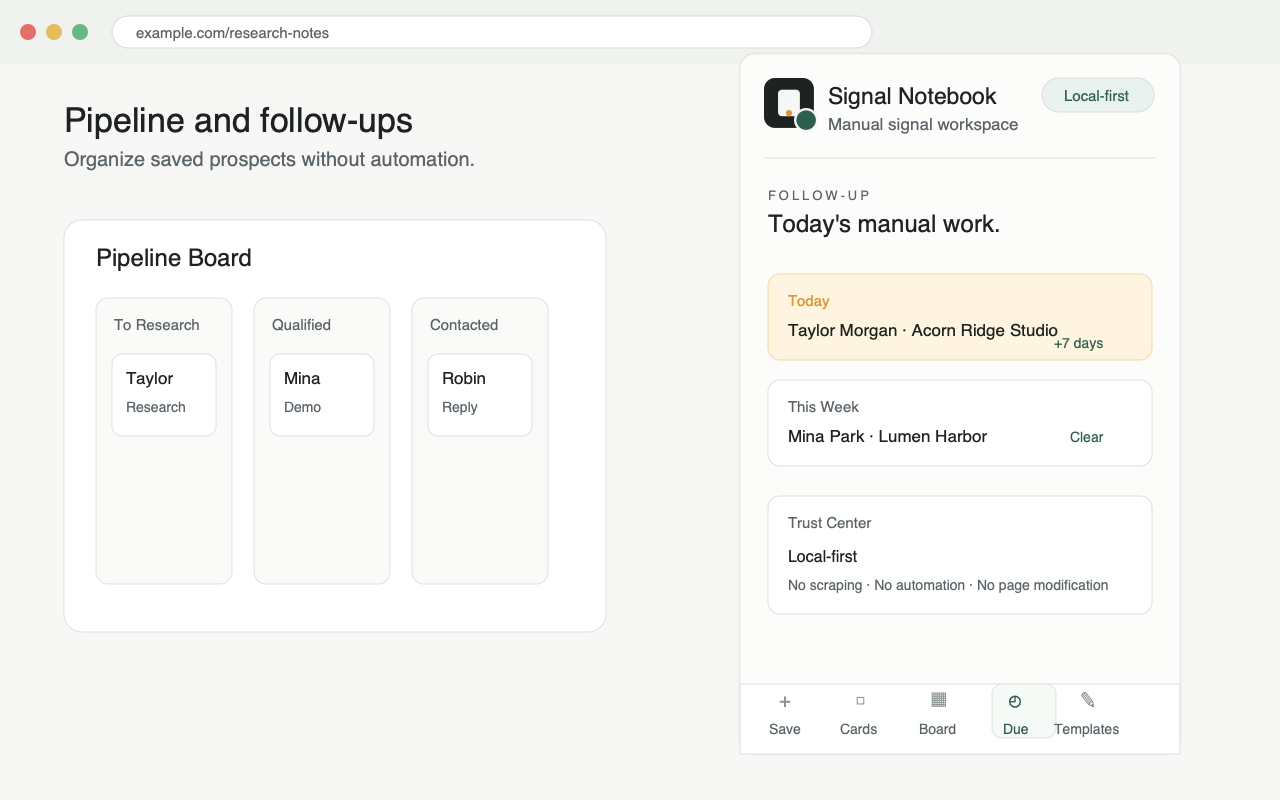 Signal Notebook preview